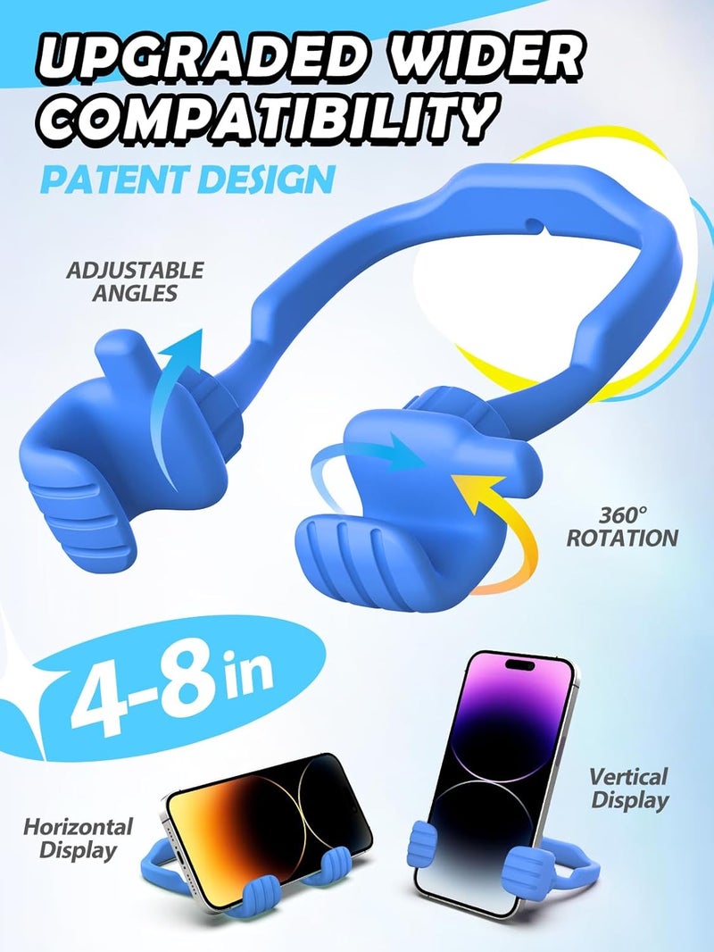 CALDEVER Stocking Stuffers for Teens Boys Girls Cell Phone Stand: Upgrade Adjustable Thumbs Up Lazy Phone Holder for Desk Fun Birthday Gifts for Grandma Adults Husband from Wife (Sky Blue, 1) - Image 2